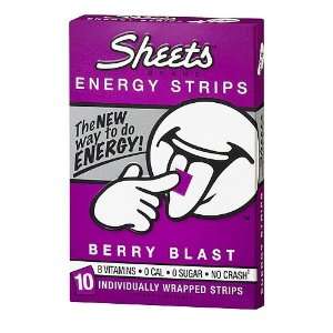 Sheets Brand Energy Strips   Berry Blast  Grocery 