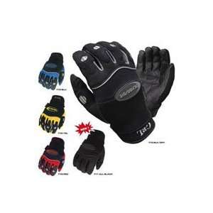   710 & 711   Gel Reflector Gloves Small 711   All Black: Automotive