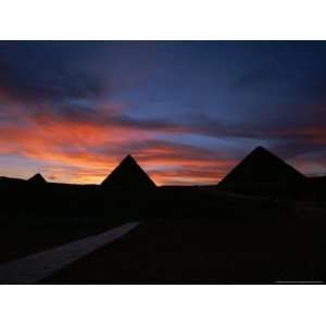 Pyramids of Giza at Sunset National Geographic Collection Photographic 