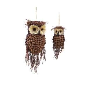  Club Pack of 12 Modern Lodge Pine Cone and Twig Owl 