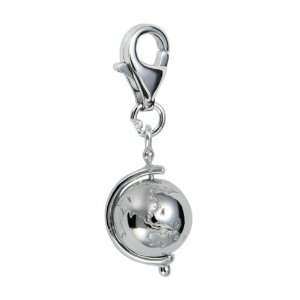  Hot Diamonds Globetrotter Charm, Sterling Silver: Jewelry