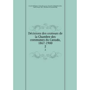  DeÌcisions des orateurs de la Chambre des communes du 