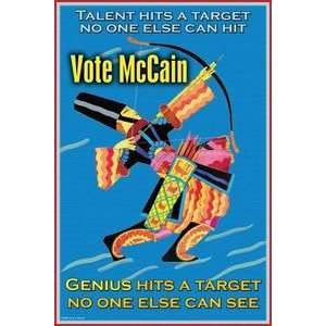  Vote for McCain   12x18 Framed Print in Black Frame (17x23 