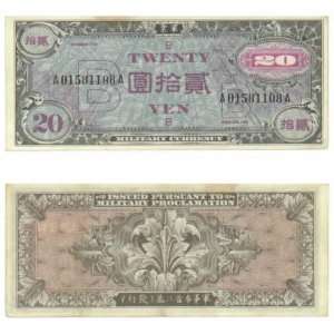  Japan ND (1945) 20 Yen, Allied Military Currency; Pick 73 