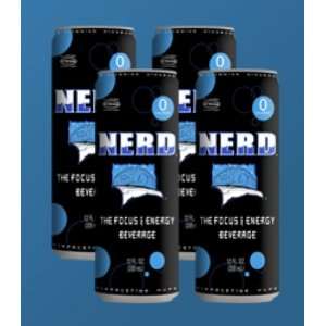 NERD The Focus and Energy Beverage 4/12oz Cans Zero Cal  