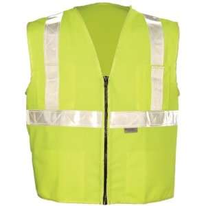  OK 1 00491 Zipper Style Lime Vest   White Trim, 2X Large 