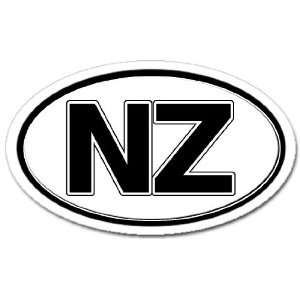  New Zealand NZ Car Bumper Sticker Decal Oval Black and 