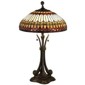    Quoizel West End Tiffany 2 Light Table Lamp: Home Improvement