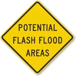  Potential Flash Flood Areas Diamond Grade Sign, 24 x 24 