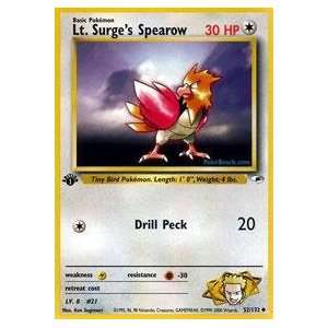  Pokemon   Lt. Surges Spearow (52)   Gym Heroes: Toys 