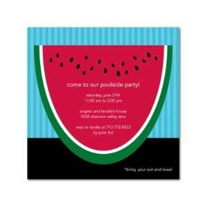  Party Invitations   Fresh Watermelon By Jill Smith Design 