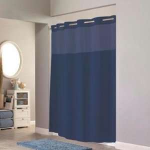   Hklss Nvy Shwr Curtain w/Liner By Focus Electrics: Electronics