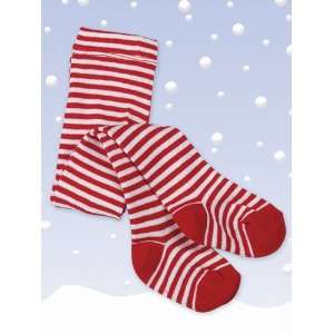   Red & White Striped Tights for Babies & Toddlers Lil Elf Tights: Baby