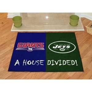  NY Giants   NY Jets House Divided Rugs 34x45 Furniture 