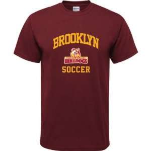  Brooklyn College Bulldogs Maroon Youth Soccer Arch T Shirt 