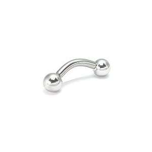    316L Surgical Steel Bent Curved Barbell 10g 10 Gauge 1/4: Jewelry