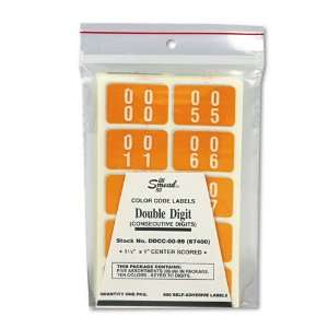  Smead : Double Digit End Tab Label Assortment, Numbers 00 