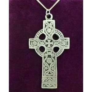  Extra Large Celtic Cross   Solid Pewter 