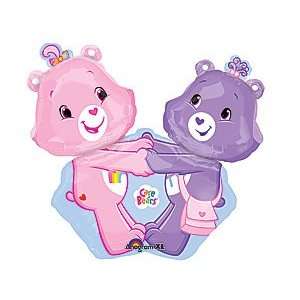   Pink and Purple Care Bears 29 Mylar Balloon