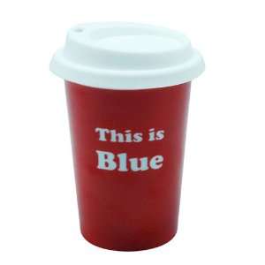  This is Blue Red Takeaway Coffee Cup: Kitchen & Dining