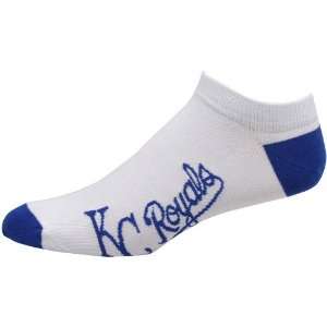  MLB Kansas City Royals White Team Logo Ankle Socks: Sports 