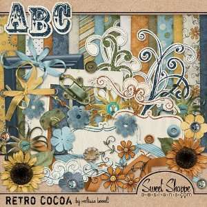  Digital Scrapbooking Kit: Retro Cocoa by Melissa Bennett 