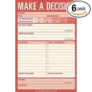 Knock Knock Note Pad, Make A Decision, (Pack of 6)