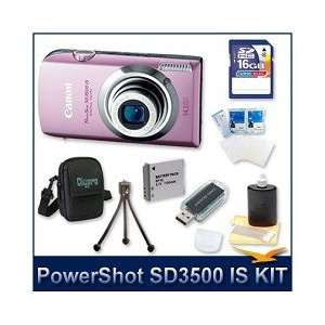  SD3500 IS Digital ELPH Camera (Pink) 4194B001, 14.1 Megapixel 