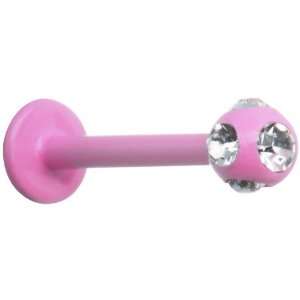  16 Gauge Pink Tiffany Ball Labret Monroe: Jewelry