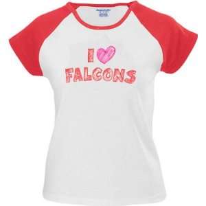  Atlanta Falcons Sketched Heart Tee: Sports & Outdoors