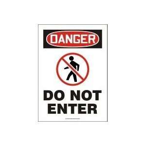  DANGER DO NOT ENTER (W/GRAPHIC) 14 x 10 Aluminum Sign 