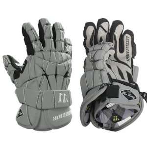  Warrior MacDaddy 3 Grey L Lacrosse Gloves Sports 