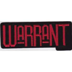  Warrant Rock Music Patch   Red 