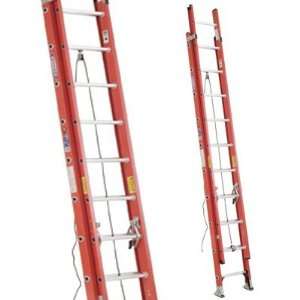  Werner 16ft. Fiberglass Extension Ladder   Red: Home 
