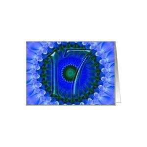   blue kaleidoscope   17th Birthday Party Invitation Card: Toys & Games