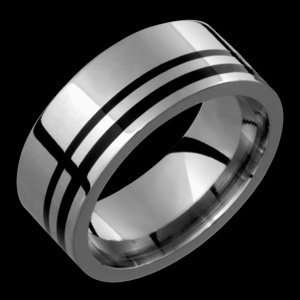  Elas   size 13.75 Titanium Band with Black Design. Choose 