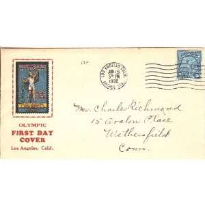  ) First Day Cover; Olympic Games, 1932, Los Angeles; 