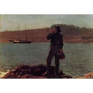   , painting name Calling the Pilot, By Homer Winslow