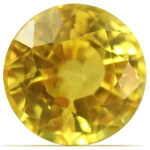  1.44 Carat Loose Yellow Sapphire Round Cut Jewelry