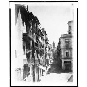  Valencia,Tros Alt,street in the old section, Spain 1860 