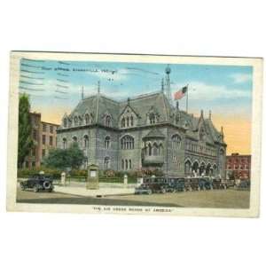  Post Office Postcard Evansville Indiana 1931: Everything 