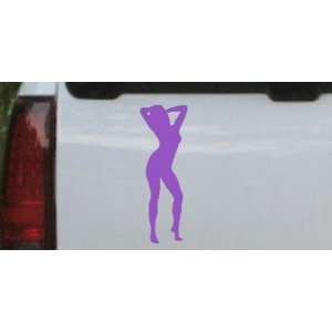 Purple 26in X 9.0in    Sexy Girl Silhouettes Car Window Wall Laptop 