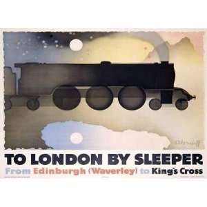  Alexander Alexeieff   To London By Sleeper Giclee Canvas 
