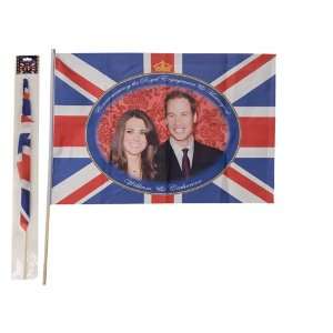  24 x 16 Royal Couple Kate and William Union Jack Hand 