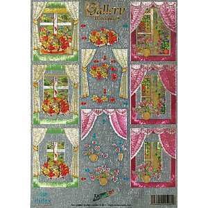  Window Scenes 3 D Metallic Papier Tole: Home & Kitchen