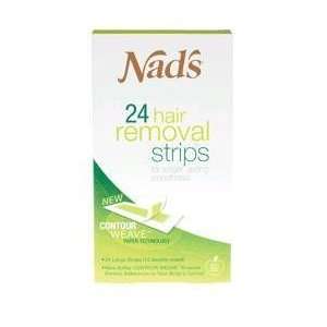  Nads Hair Removal Strips Large 24: Health & Personal Care