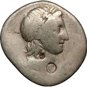 OCTAVIAN AUGUSTUS founds Nicopolis 30BC RARE Silver Ancient Roman Coin 