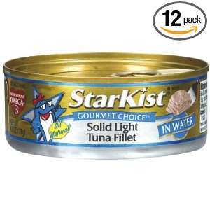 StarKist Tuna Solid Light Fillet Gourmet In Water, 4.5000 Ounce Cans 