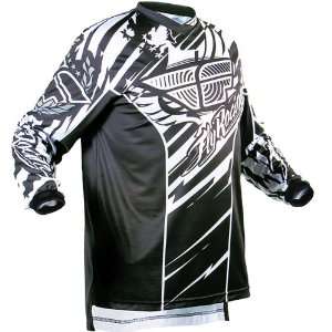   16 Mens MotoX Motorcycle Jersey   Black/White / 2X Large: Automotive