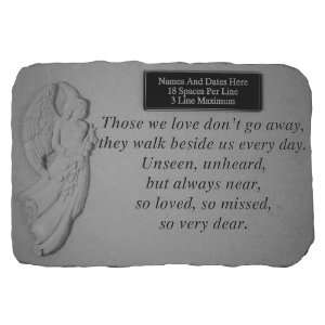  Garden Stone Memorial: Those we love(Engravable): Patio 